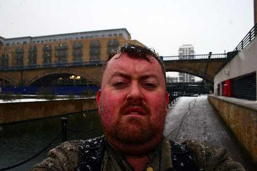 This is what I look like when I've been snowed on...